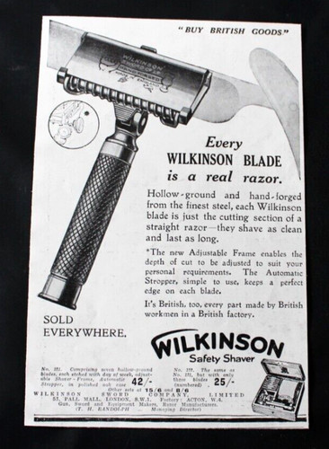 1925 print advert wilkinson - 1925, 'wilkinson