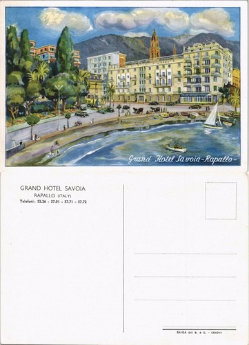 Cartolina rapallo grand hotel - grand,