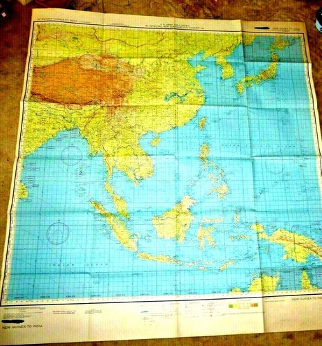 Vintage enorme mappa india - vintage,