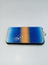 portafoglio donna in vera pelle di pitone multicolor