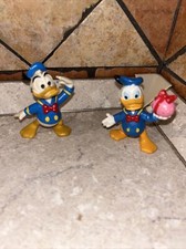 Paperino Donald Duck Bullyland lotto 2 pupazzetti Vintage anni 80 con uovo