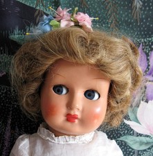 BAMBOLA IN COMPOSIZIONE ANNI '40 CM 52 VESTITO ORIGINALE