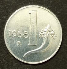 1 LIRA CORNUCOPIA 1968 1969 70