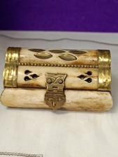 Scatoletta in osso e ottone d'