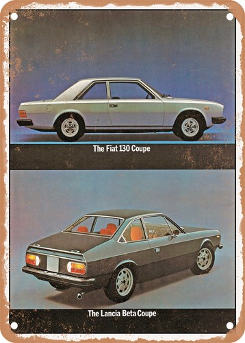 Insegna metallo 1975 fiat - insegna,