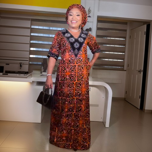 Abito dashiki stampato abaya - abito,