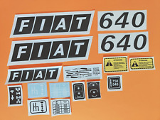 ADESIVI DECALCOMANIE FIAT 640 PER TRATTORI AGRICOLI CORNICE BIANCA FIAT 640