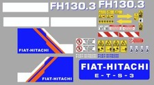 Fiat-Hitachi FH 130.3 M - W decalcomanie adesive, kit Completo