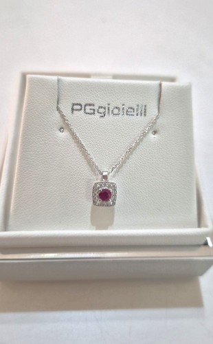Collana rubino diamanti pg - rubino, e