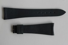 Bracelet montre Universal Genève cuir bleu marine 22 mm vintage (66052)