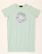 KAPPA Vestito Maglione Donna Grafico UK 14 Blu Medio DB20