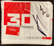 30 SECONDS TO MARS JARED LETO BAND AUTOGRAFO FIRMATO CD COVER WRAP