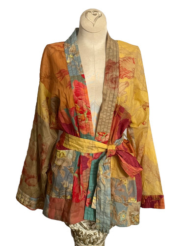 Kimono boho stampa patchwork - kimono,