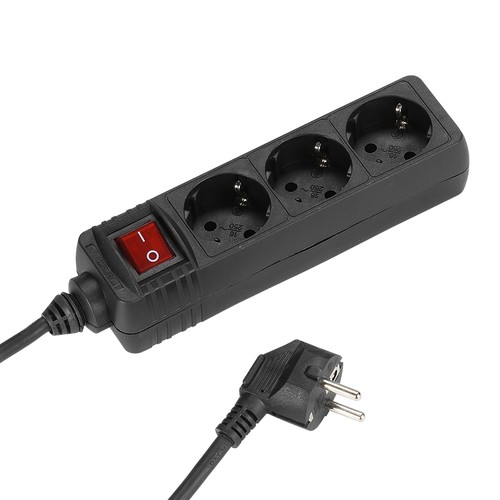 Multipresa nera con porte - con,
