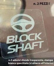 2 N° adesivi block shaft Trasparente Con Stampa Bianca (Si Attacca All'interno)