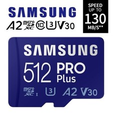 512 GB Micro SD Scheda di memoria Samsung PRO Plus Micro SDXC Classe 10 130MB/s
