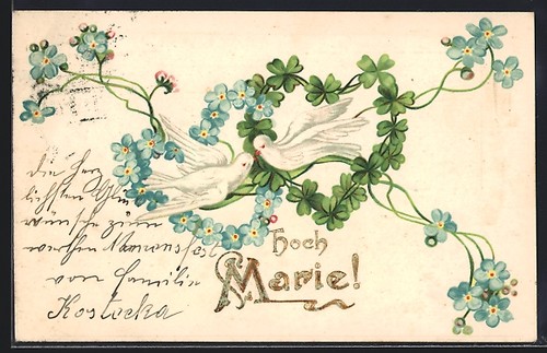 Cartolina onomastico tortore - cartolina, onomastico,