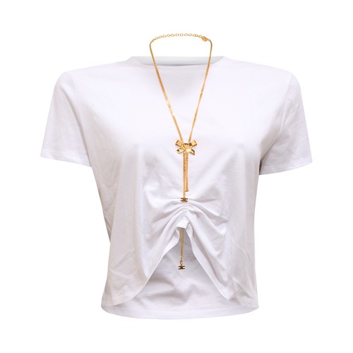 N8504 maglia cropped donna - maglia,