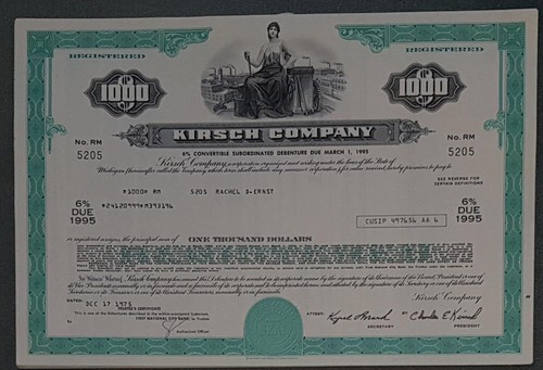 Kirsch company bond - x,