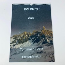 CALENDARIO 2026 Dolomiti Mountains VERTICALE da parete Made in ITALY 35x45