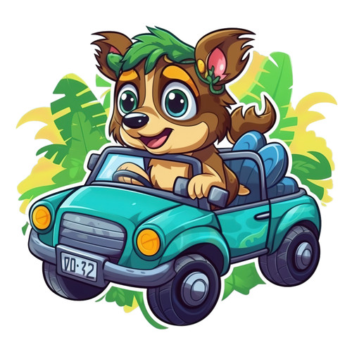 Adesivo auto per cani - , carini