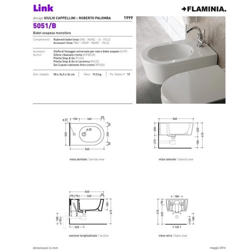 Sanitari sospesi flaminia - flaminia, link