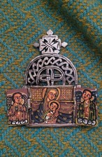 Icona trittico dipinto altare
