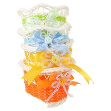  4 Pcs Cestino Di Fiori Tessuto A Mano Cestini Portaoggetti Intrecciati