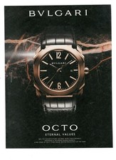 BULGARI Pubblicità OROLOGIO OCTO ETERNAL VALUES 1 pagina 1997