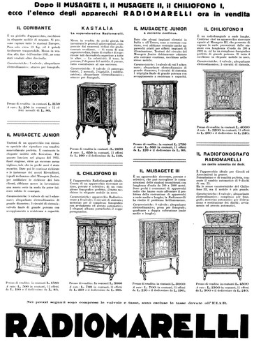Pubblicita 1932 radiomarelli - pubblicita',