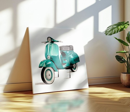 Quadro vespa stampa tela - su,