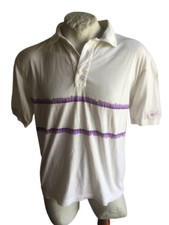 ELLESSE Polo da uomo maglia tennis Shirt trikot jersey cotone vintage 1990 Tg XL