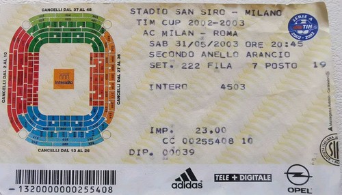 Biglietto stadio ticket - ticket, ac