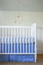 Gonna culla regolabile blu