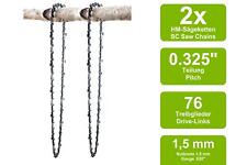 2 Sägeketten passend für Royalkraft Line RK5200 | 50cm 0.325 76TG 1,5mm