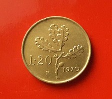20 LIRE 1970 ERRORE - LINEE IN