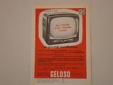advertising Pubblicità 1959 TELEVISORE GELOSO CINESCOPIO A  110