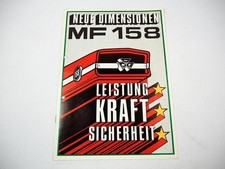 Brochure trattore Massey Ferguson MF158 da 62 cv 1973