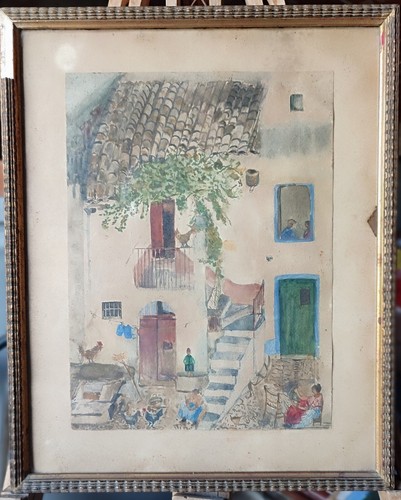 Quadro antico 800 - quadro, acquarelli