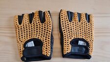 Guanti da  Guida half finger pelle e rete mezze dita moto custom bici
