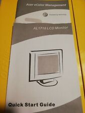 Manuale+CD d'uso ACER AL1716 LCD Monitor - Vintage - Uso o Collezione