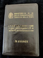 Tessera Abbonamento Ferrovie Dello Stato Fascista. 1944/1945. Fascio Littorio