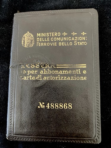 Tessera abbonamento ferrovie - tessera,