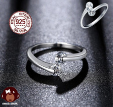 Anello Argento S925 punto luce Rhodium vera eternity fedina solitario infinity