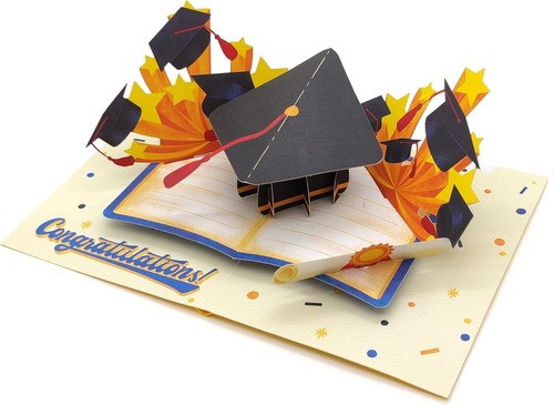 Laurea cappello pop card - 3d, pop-up