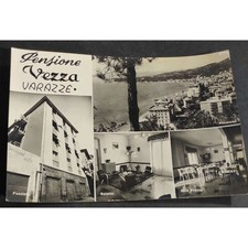 Cartolina Varazze - Pensione Vezza - Panorama - Salotto - Sala Pranzo