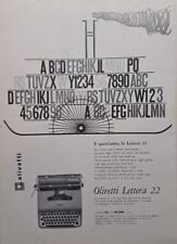 OLIVETTI LETTERA 22 - Rara Pubblicità D'epoca - 1960 - Macchine Per Scrivere
