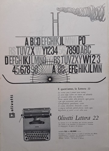 Olivetti lettera rara - olivetti,