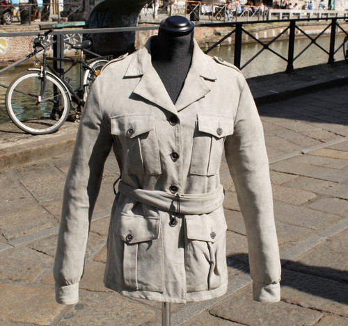 Giacca pelle scamosciata - pelle,