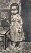 Ragazza, grande disegno a